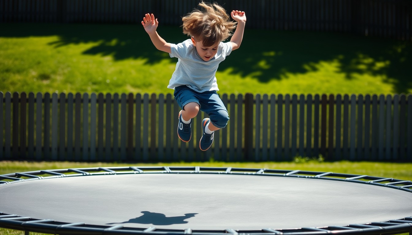 Procvičte a zpevněte své nohy na zahradní trampolíně